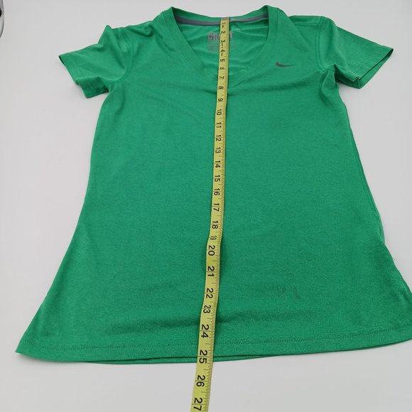 NIKE DRI FIT WOMENS XS GREEN TRAINING T SHIRT - Picture 6 of 11